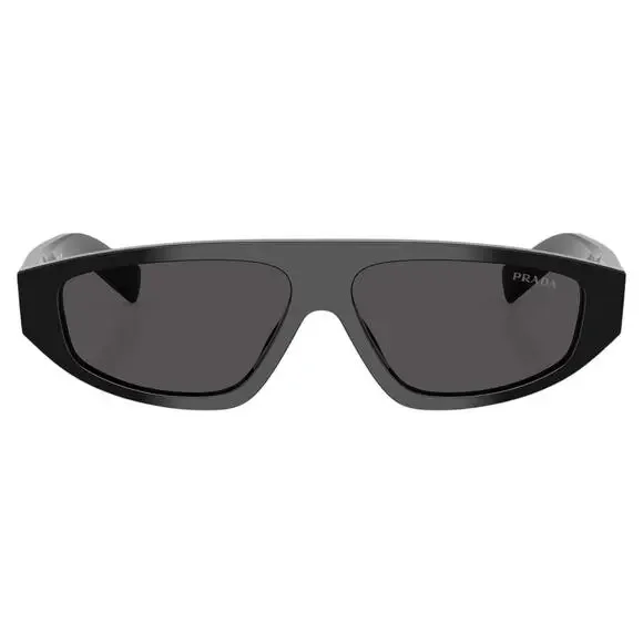 New PRADA Sunglasses Black Gray Lens 57-13-140 Authentic Prada